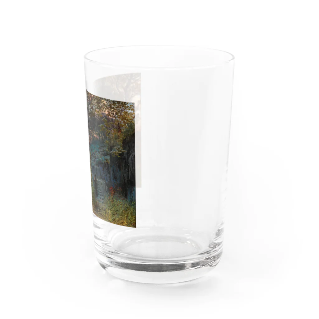 世界の絵画アートグッズのフェルディナント・ナブ 《山岳湖畔の宮殿》 Water Glass :right