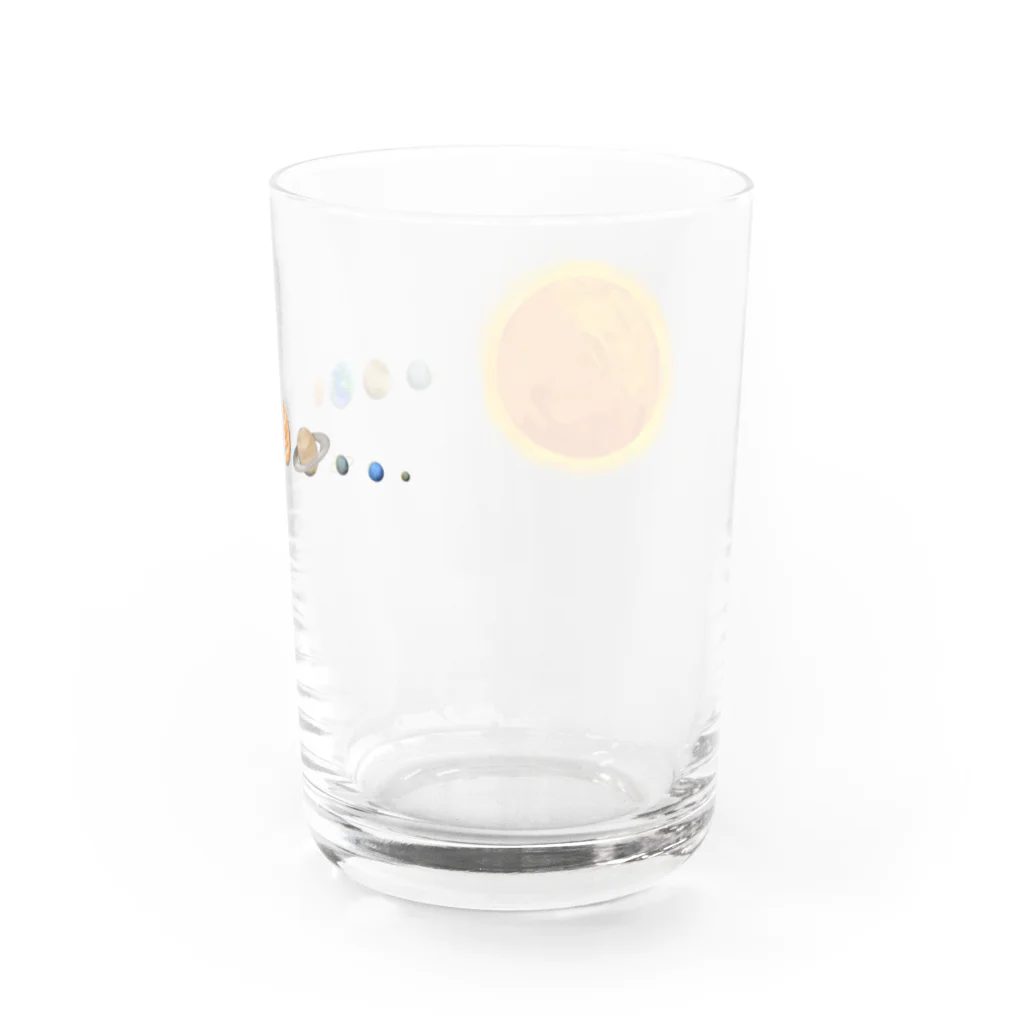 寝不足うさぎの太陽系 Water Glass :right