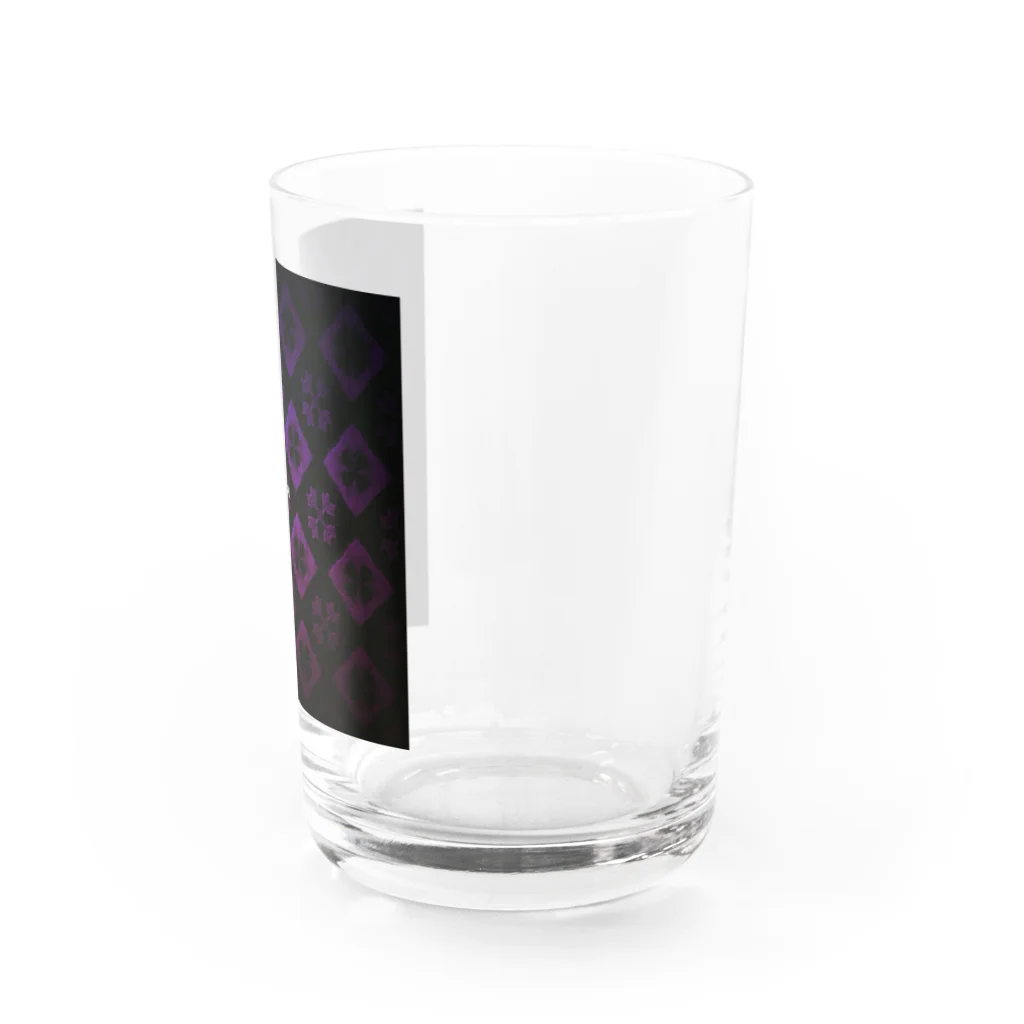 【ホラー専門店】ジルショップのグラデーション(紫×ピンク)模様 グラス右面