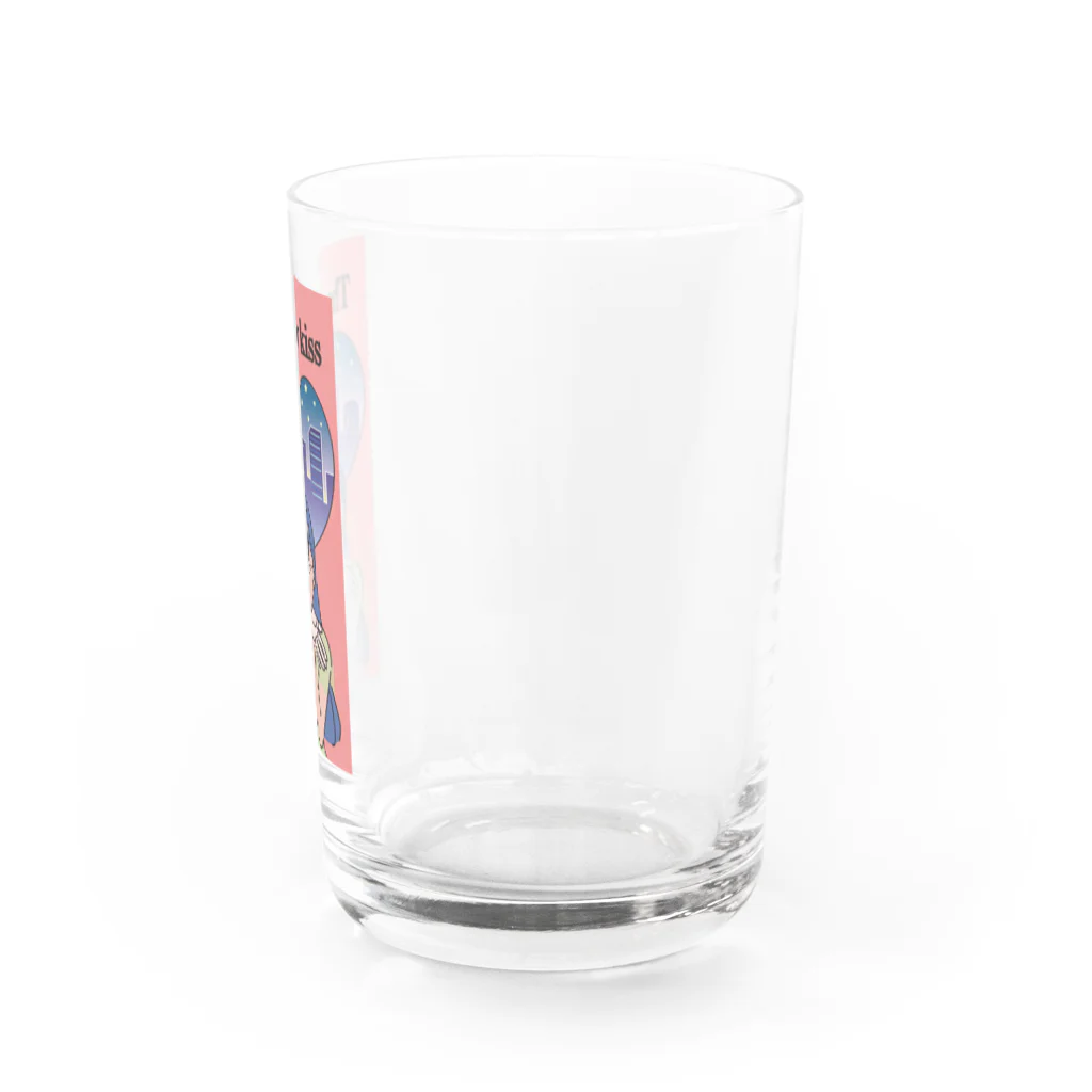 TSUKIKOU SHOP の投げキッスの女の子 Water Glass :right