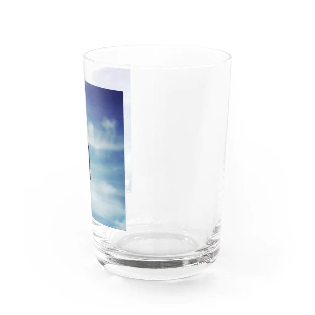レザーウッドの青空とフレブル ゴンちゃん Water Glass :right