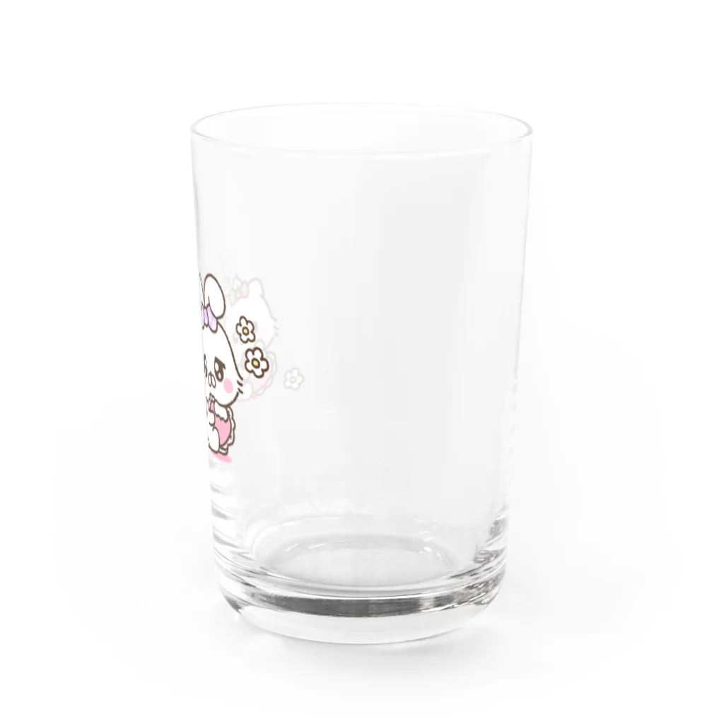 ちむむ。グッズshop♡のあざかわうさち&ちびねこち♡ Water Glass :right