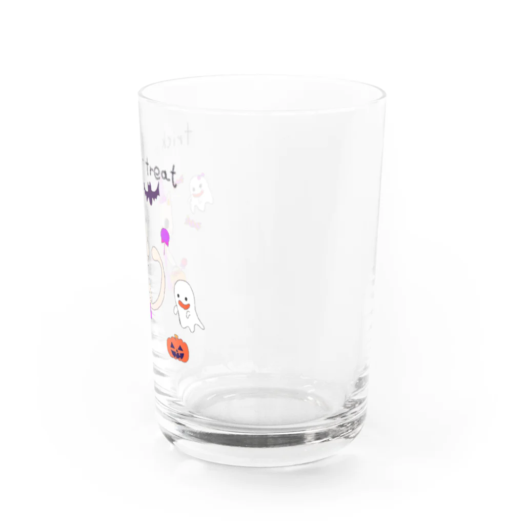 ゆずずショップのトリック・オア・トリート　ねこ Water Glass :right