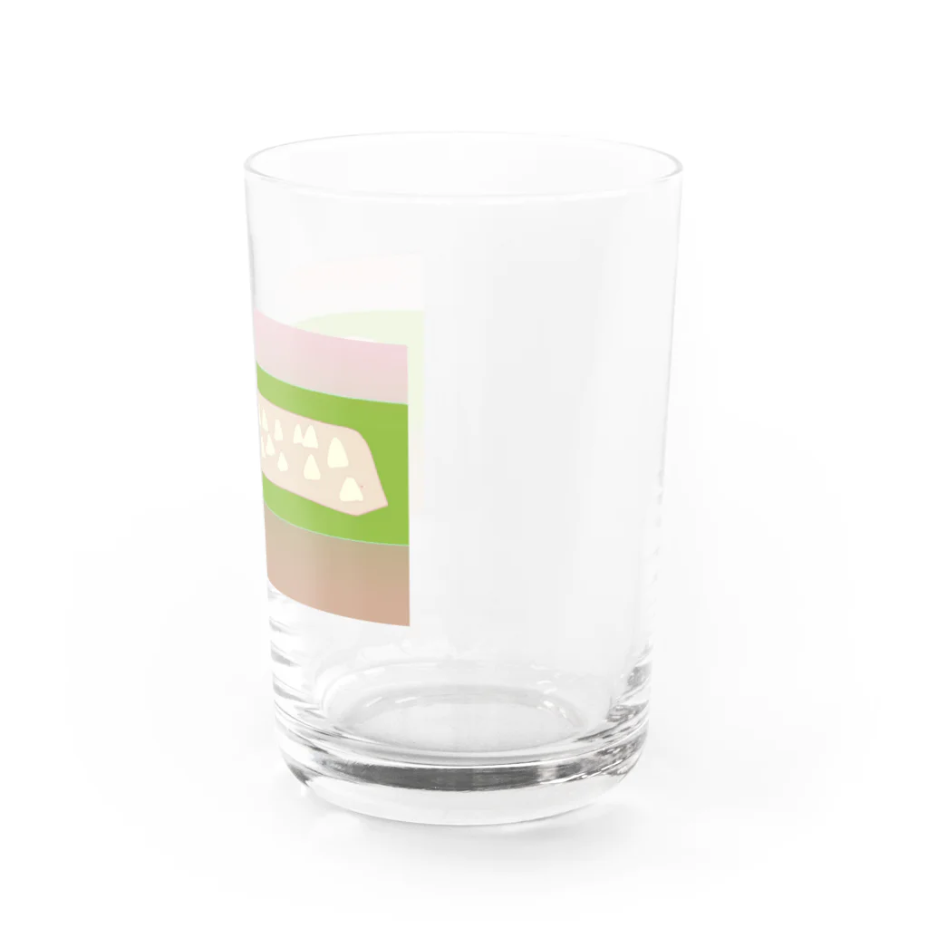 プーショップの田んぼのコンポジション〜稲刈りの季節〜 Water Glass :right