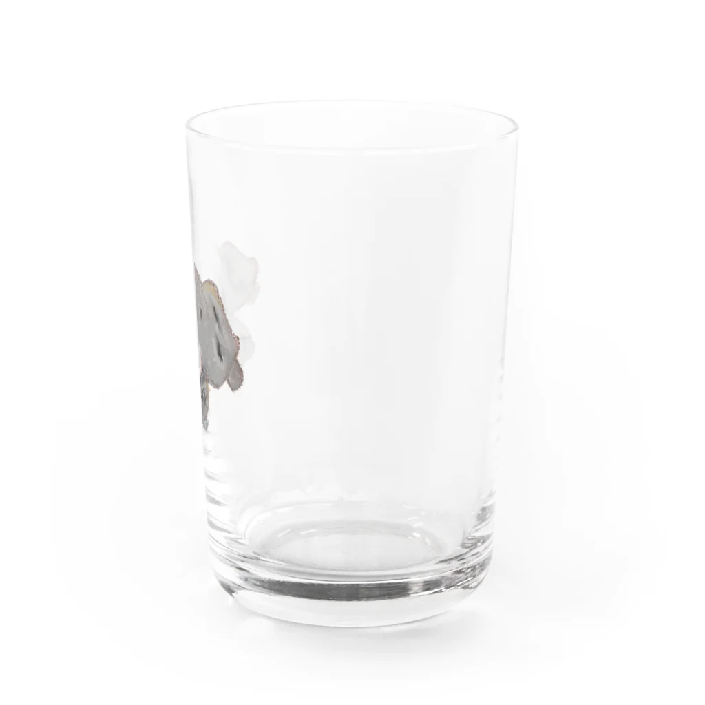 動物が好きなお絵描きさんのサンタさんがやって来たぞ Water Glass :right