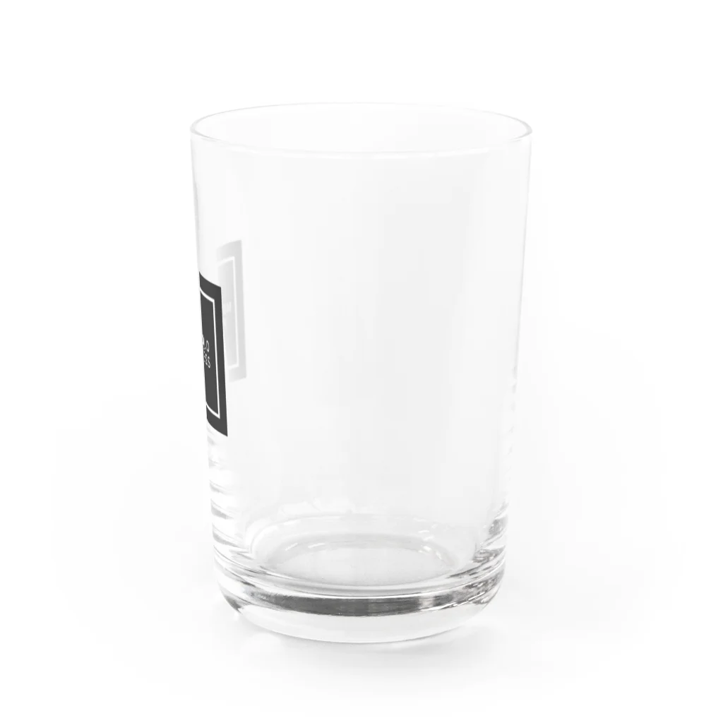 モノクロフィットネスのMONOQLO fitnessロゴ Water Glass :right