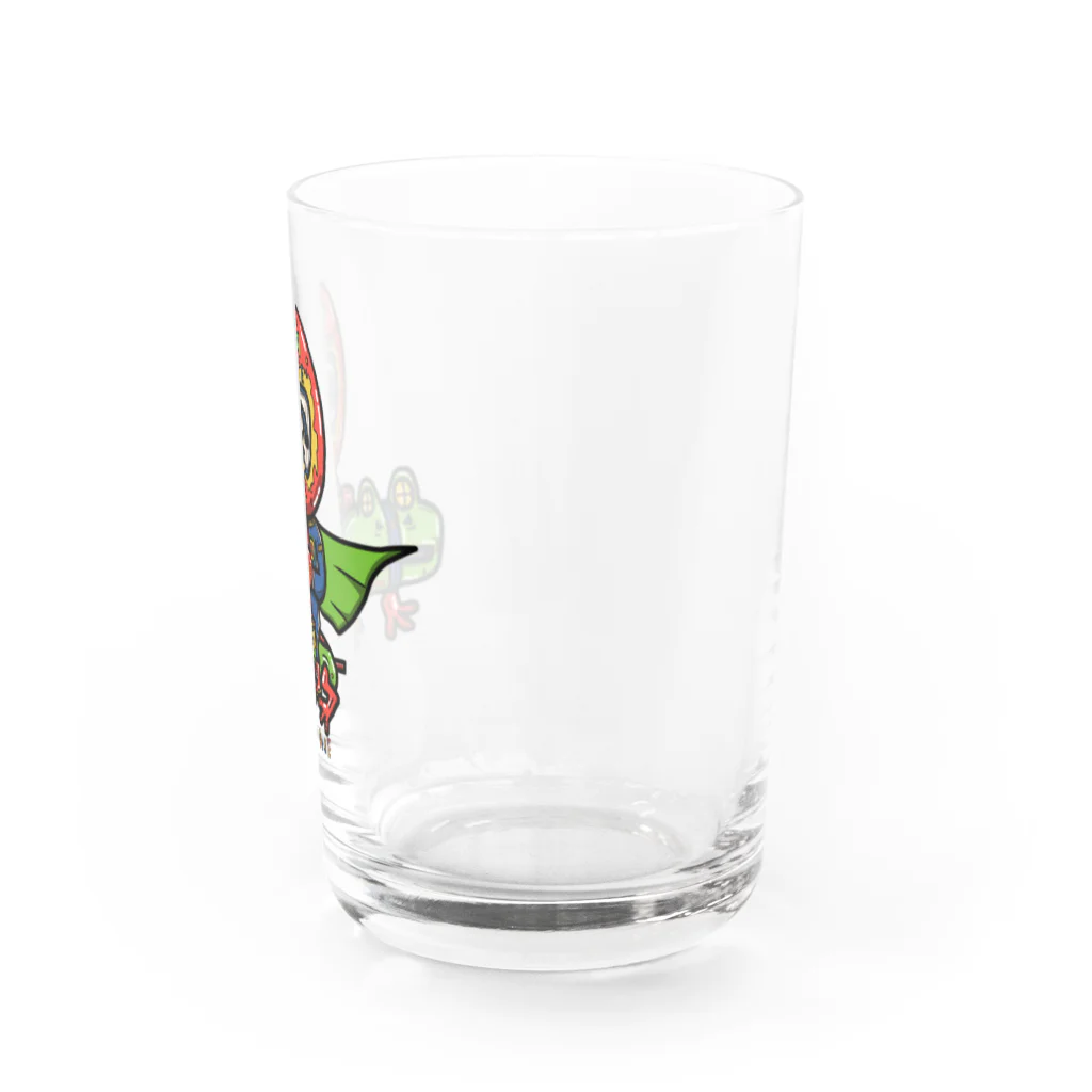 oekaki/ROUTE ONEのカエルライダー★まこちゃん Water Glass :right