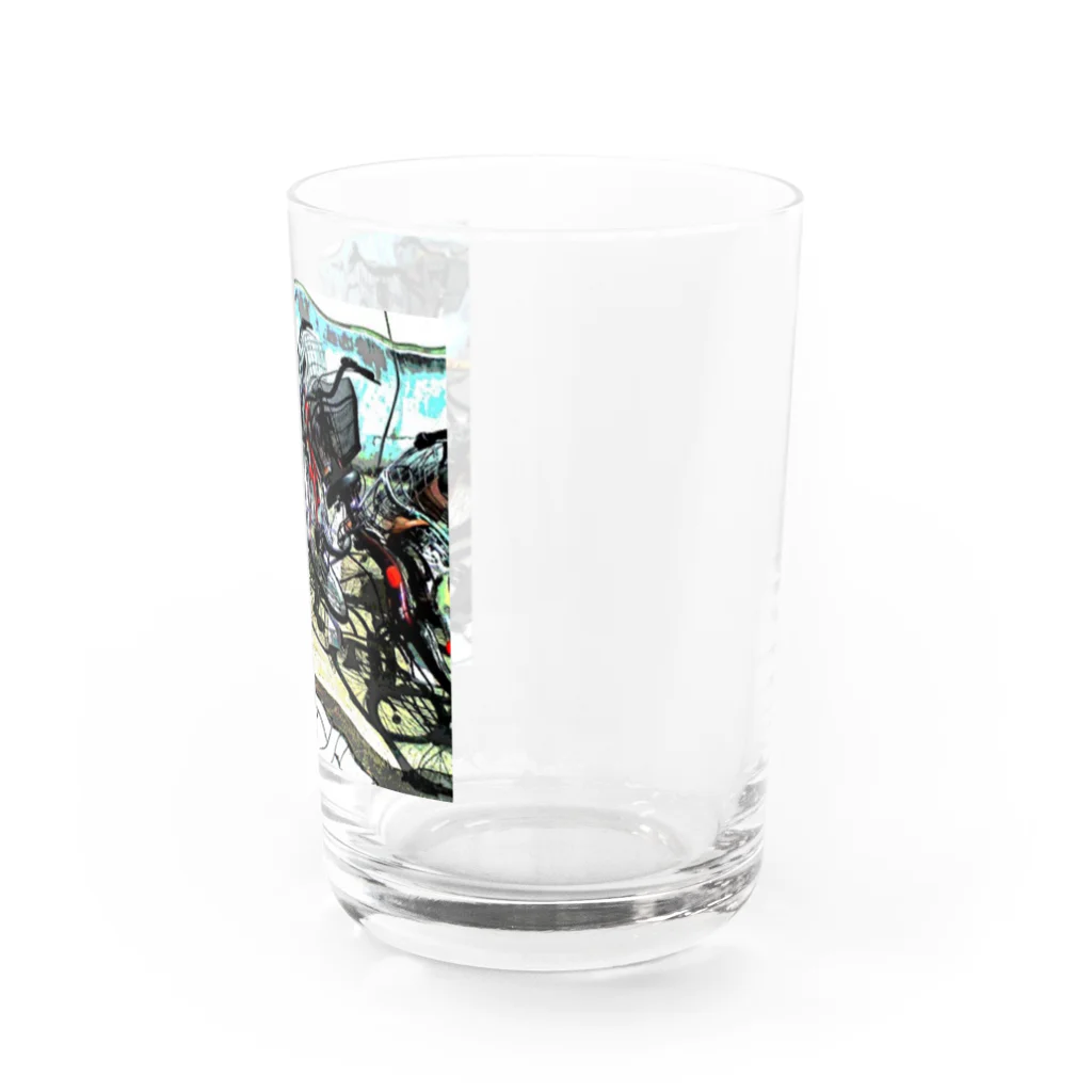 日々好日屋2号店の自転車ドミノ Water Glass :right
