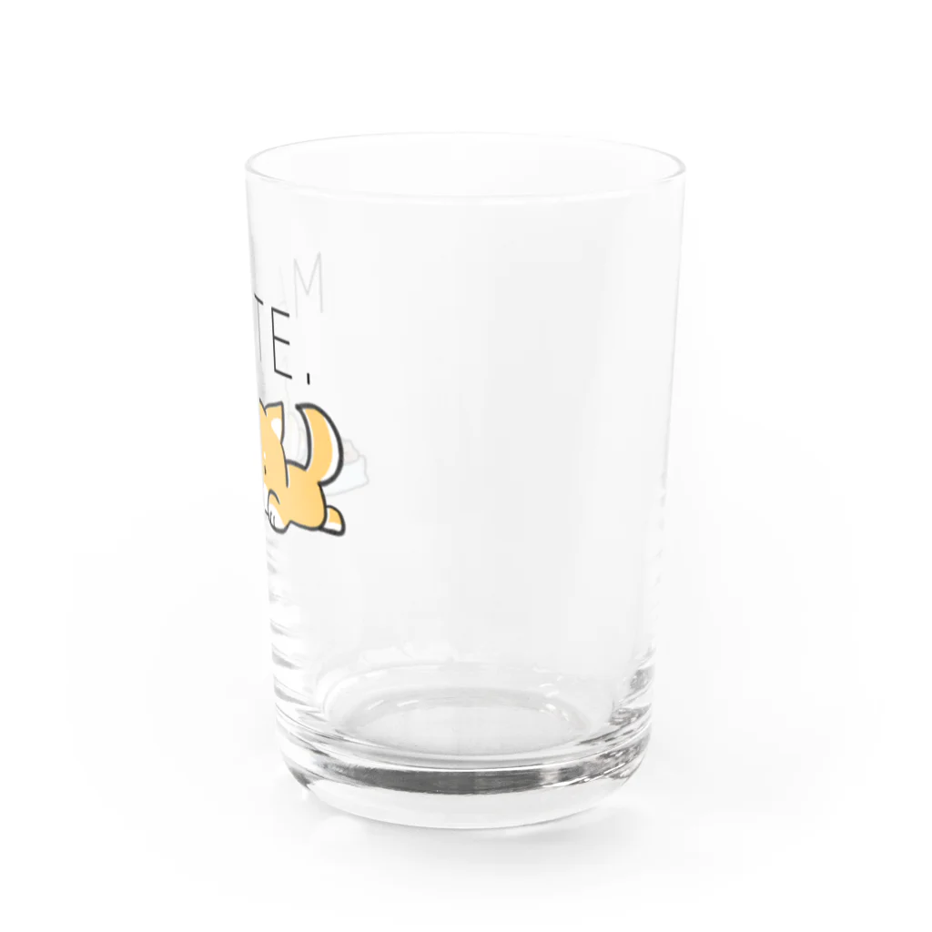 あにらむしょっぷのマテをする柴犬 Water Glass :right