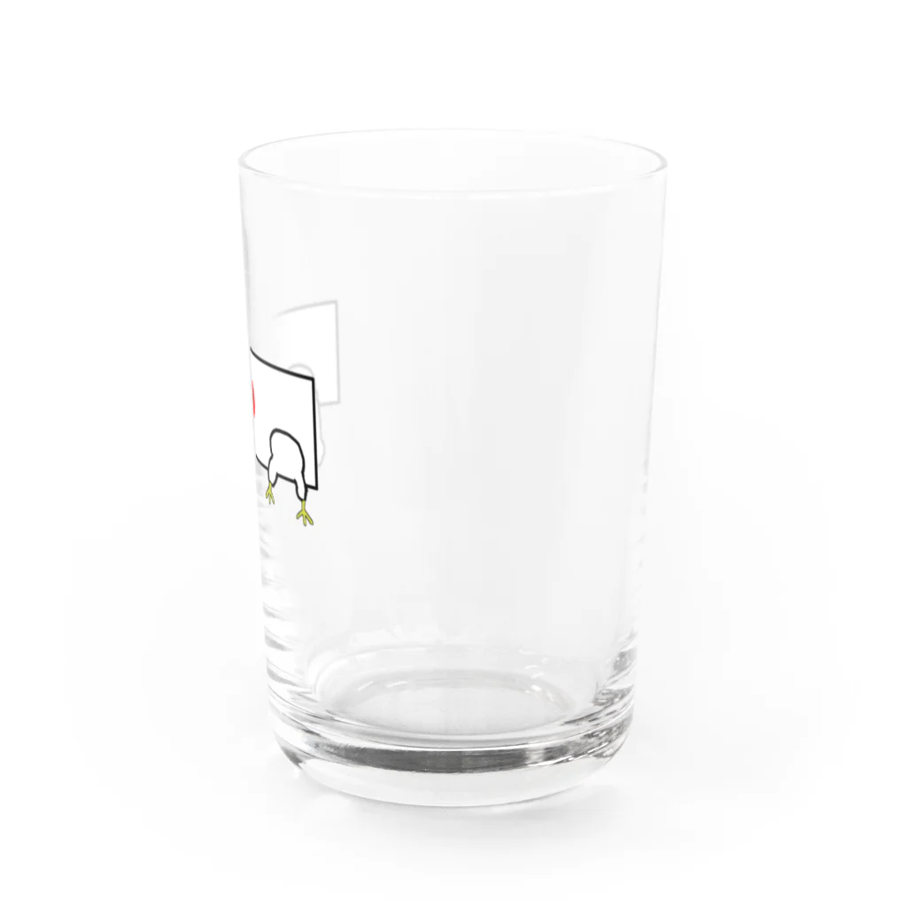 🎌藤吉郎(とうきちろー)🎌のもう疲れた日の丸鳥🎌② Water Glass :right