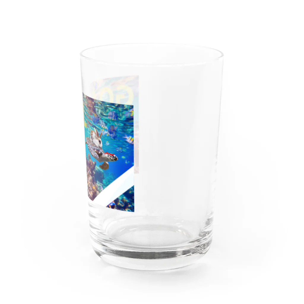 【 M DESIGN 】のウサギとカメ Water Glass :right