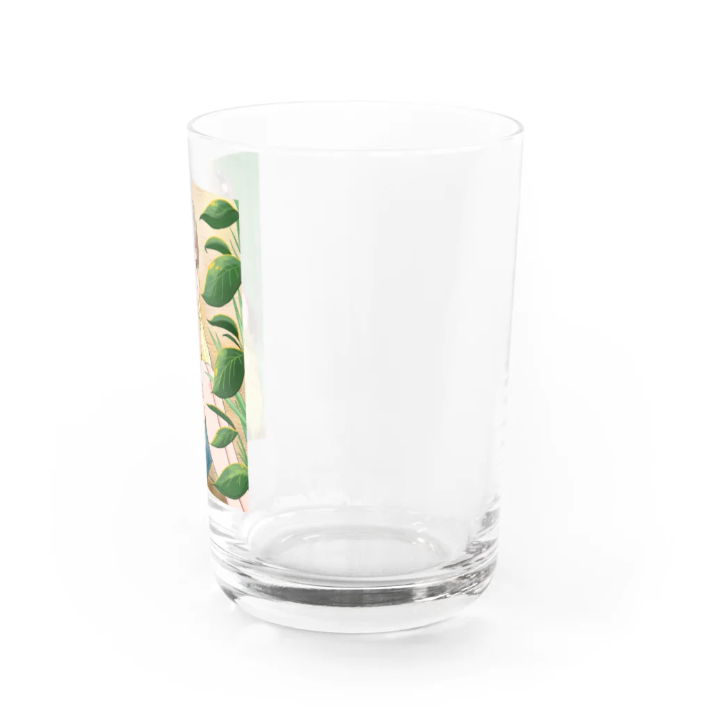 ごま幾三のお店のヘッドフォンの少女B Water Glass :right