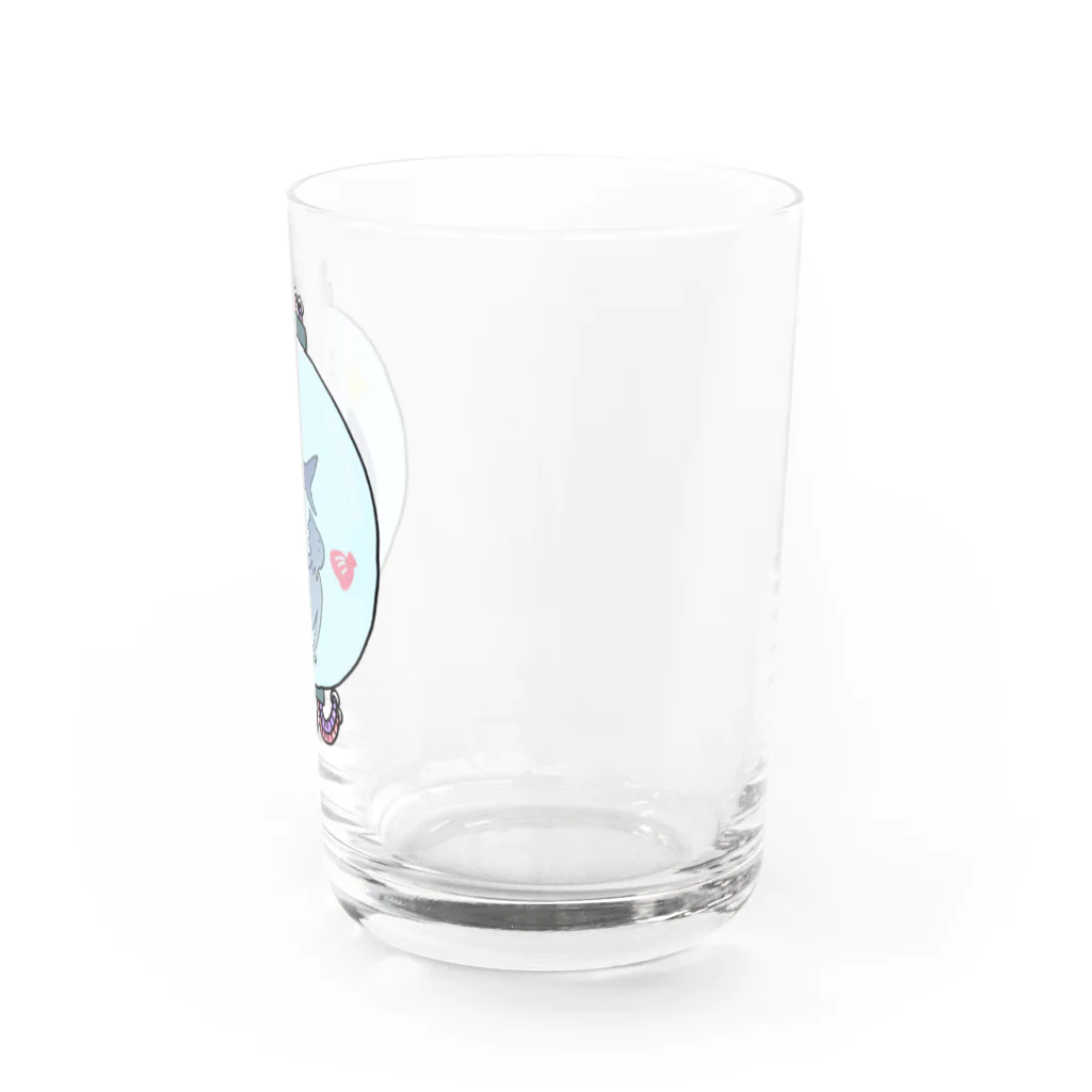 杜の魚のカプセル人魚（泳） Water Glass :right