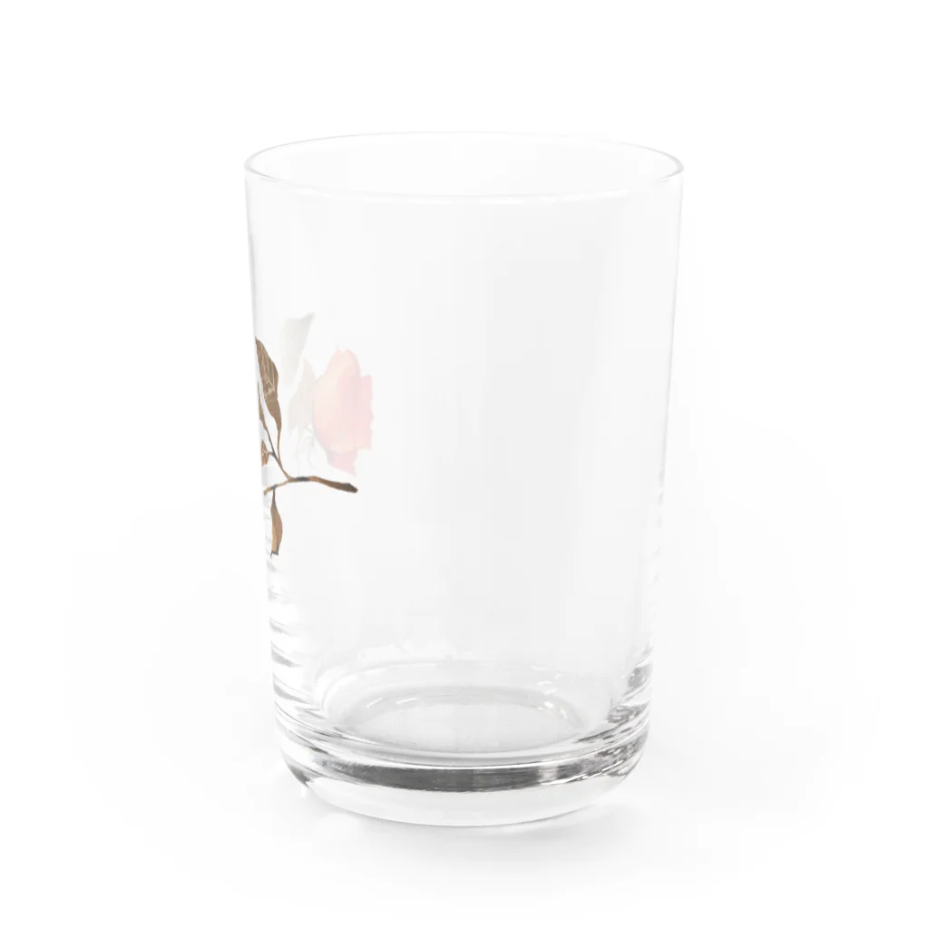 Fujioka_shopの赤いバラ Water Glass :right