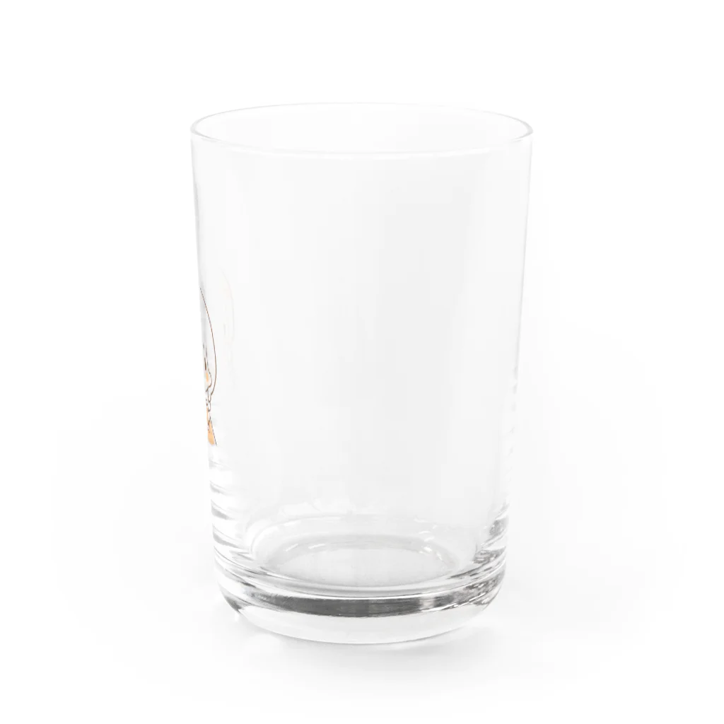 さくらもちの三つ編み女の子(オレンジ色) Water Glass :right