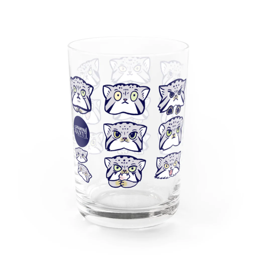 ゆーや★のおみせ屋さんのマヌルネコ大集合!グラス Water Glass :right