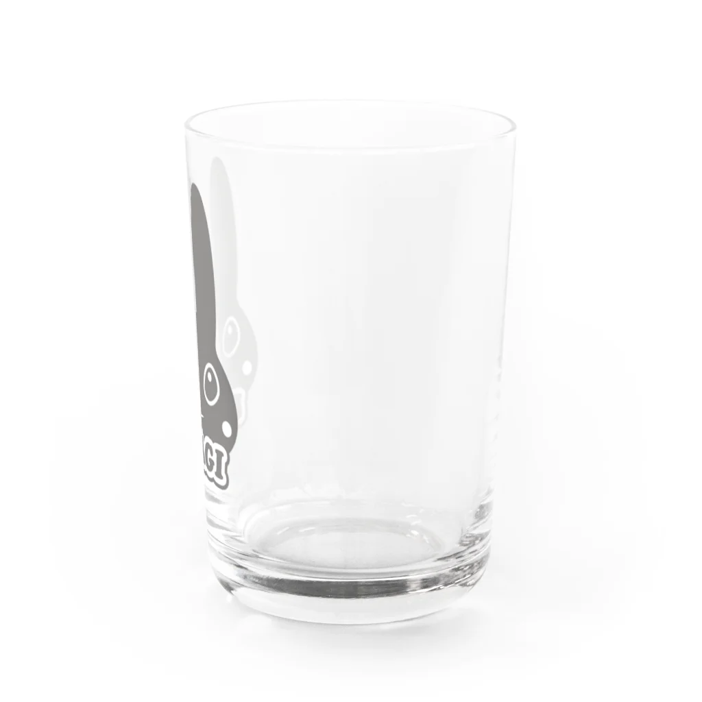 ButterConyのシンプルうさぎロゴマーク Water Glass :right