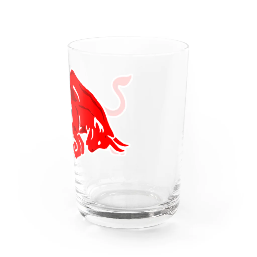 会津・赤ベコ＆ヒーロー販売所の会津・赤ベコ風猛牛 Water Glass :right