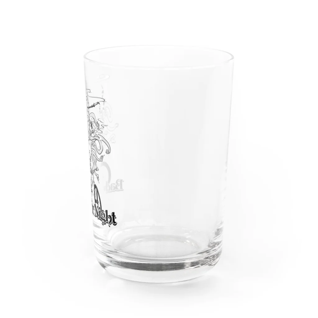 nidan-illustrationの“Bad Hair Night” Water Glass :right