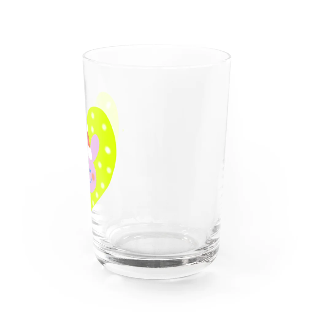 おばあちゃんのサンタうさぎ Water Glass :right