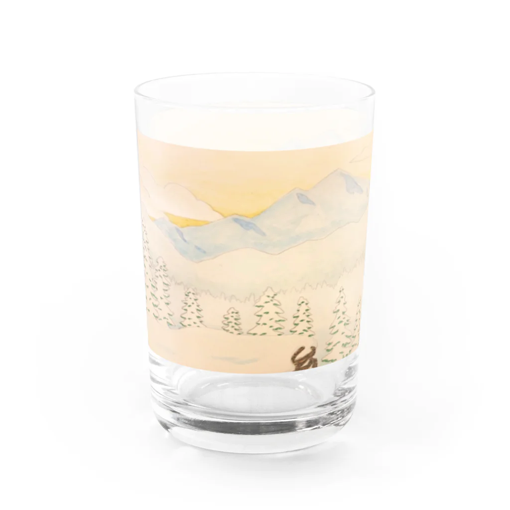 JapaneseArt Yui Shopの雪景色 Water Glass :right