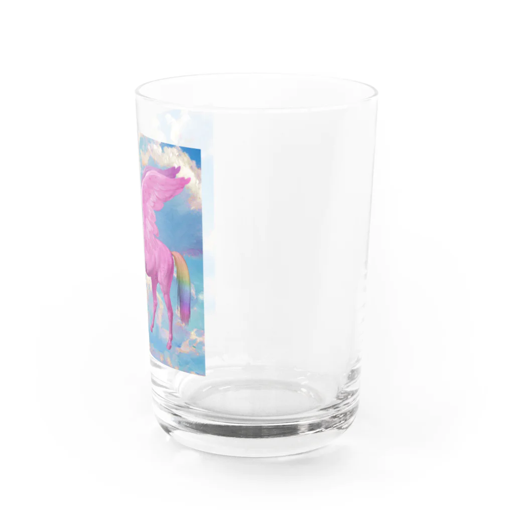 花園のピンク・ユニコーン Water Glass :right