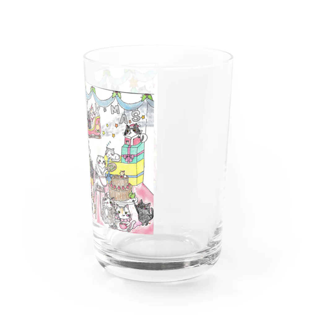 こころのお店のにゃんこのクリスマスパーティー Water Glass :right