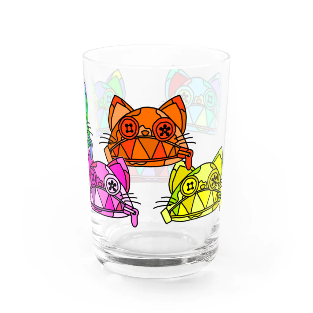 でくの族・わくてかショップのゾンビジッパーにゃんこs Water Glass :right