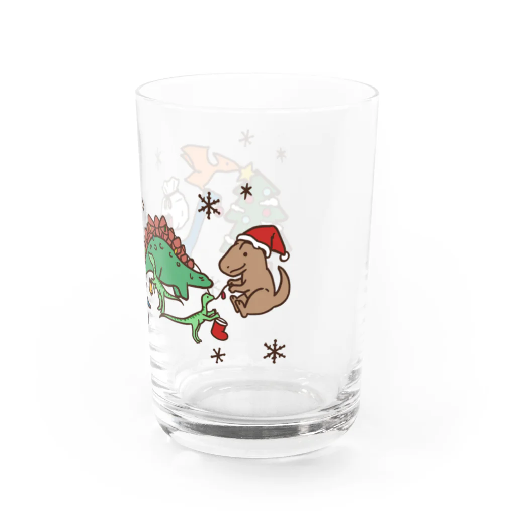 Andiamoの恐竜たちのクリスマス Water Glass :right