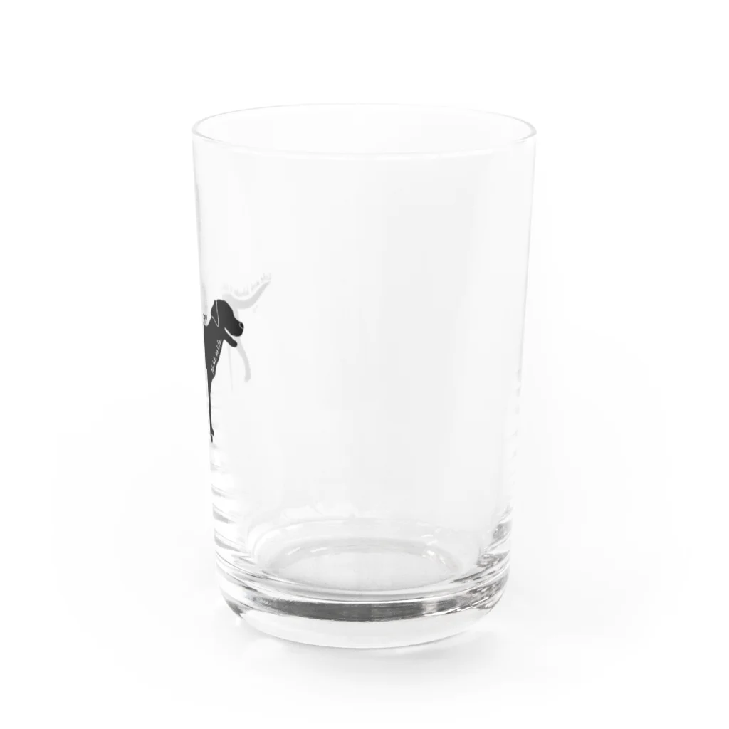 私のラブラドールのBlack Labrador  Water Glass :right