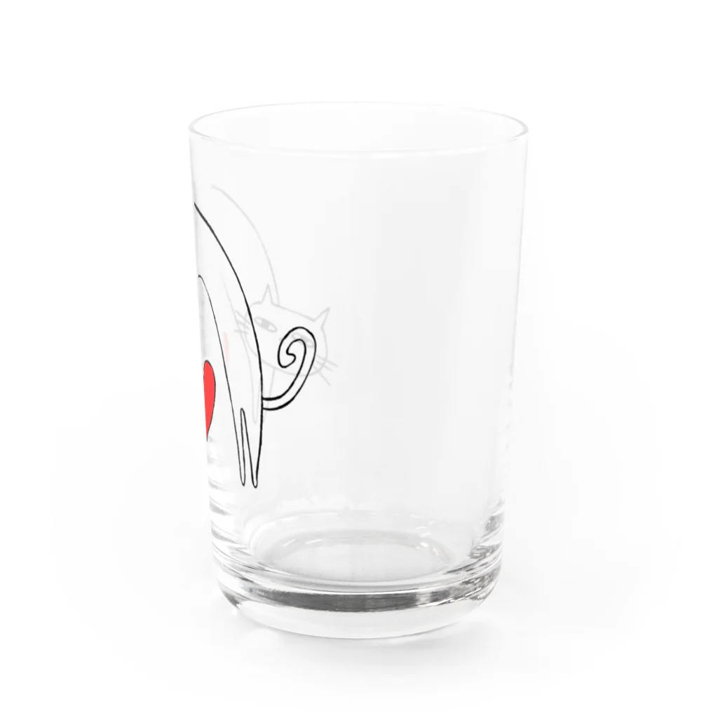 art@cocoのいろんなものをまたぐねこ Water Glass :right