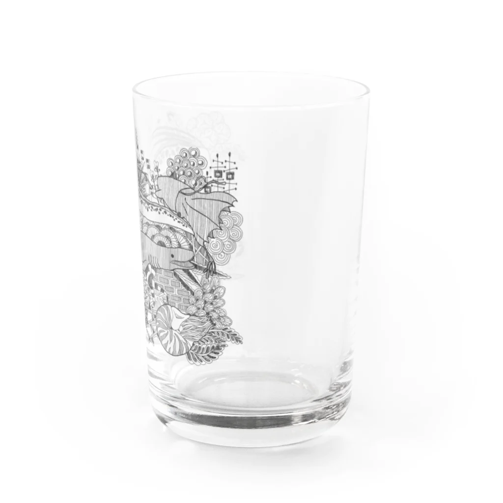 文月 槐の深海魚ゼンタングル Water Glass :right