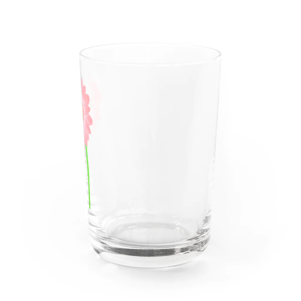 Lily bird（リリーバード）の桃色ガーベラ１輪 Water Glass :right