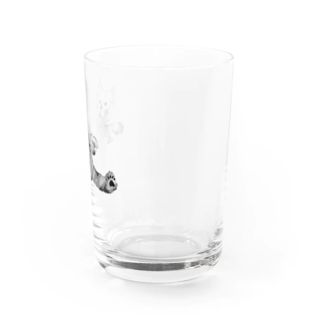 🤍一ノ瀬 彩 🐇⸒⸒ suzuri支店🤍の甘えんぼイヌ【ゆめかわアニマル】 Water Glass :right