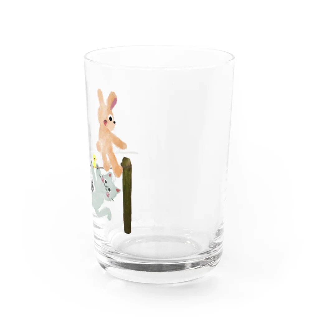 🤍一ノ瀬 彩 🐇⸒⸒ suzuri支店🤍の甘えん坊全員集合！【ゆめかわアニマル】 Water Glass :right