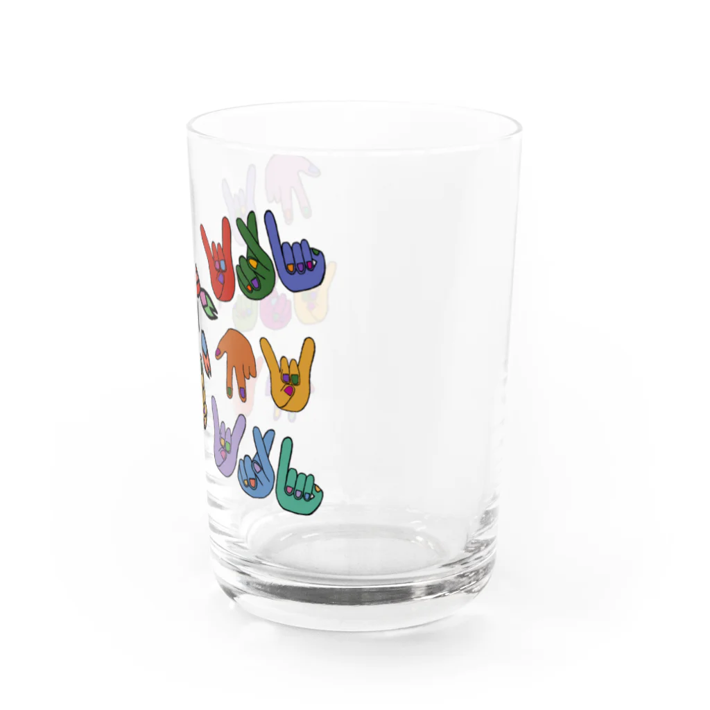 うめぼしととまととごはん。のすき？きらい？お花占い中。からふるバージョン。 Water Glass :right