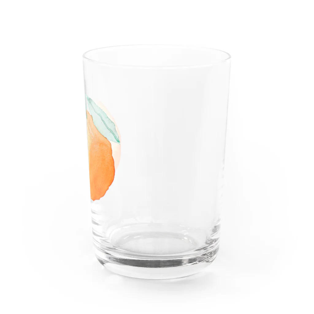 水彩フルーツの水彩 オレンジ グラス右面