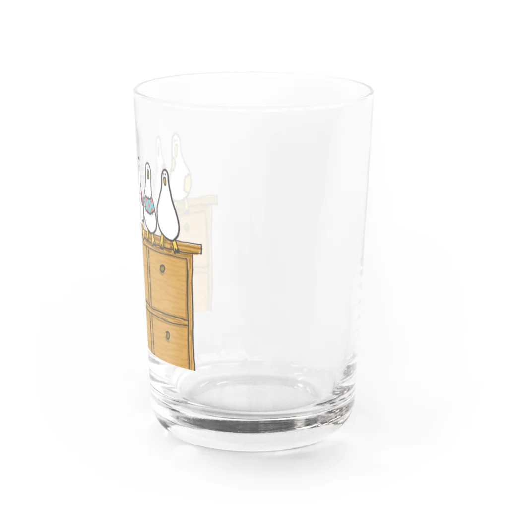 鳥若麻呂の補修された鳥形 Water Glass :right