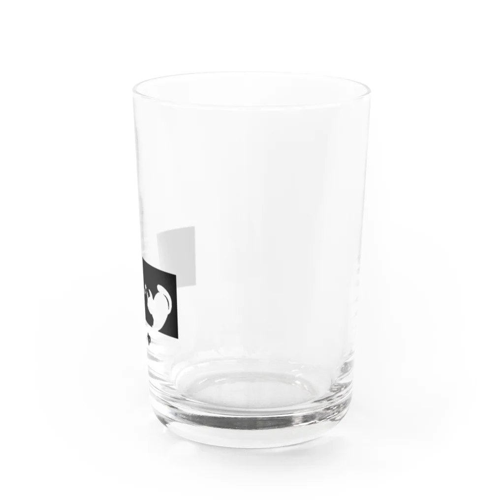 「中華居酒屋 ねこや」マーチャンダイズストアのネコヤバナー/ねこや(猫家、straycat)ロゴ Water Glass :right