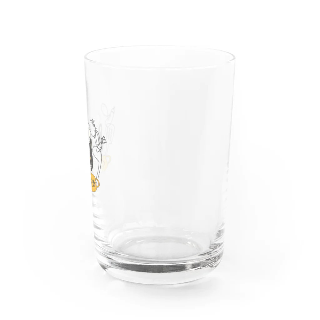 くろねこやのくろねこやロゴ普通 Water Glass :right