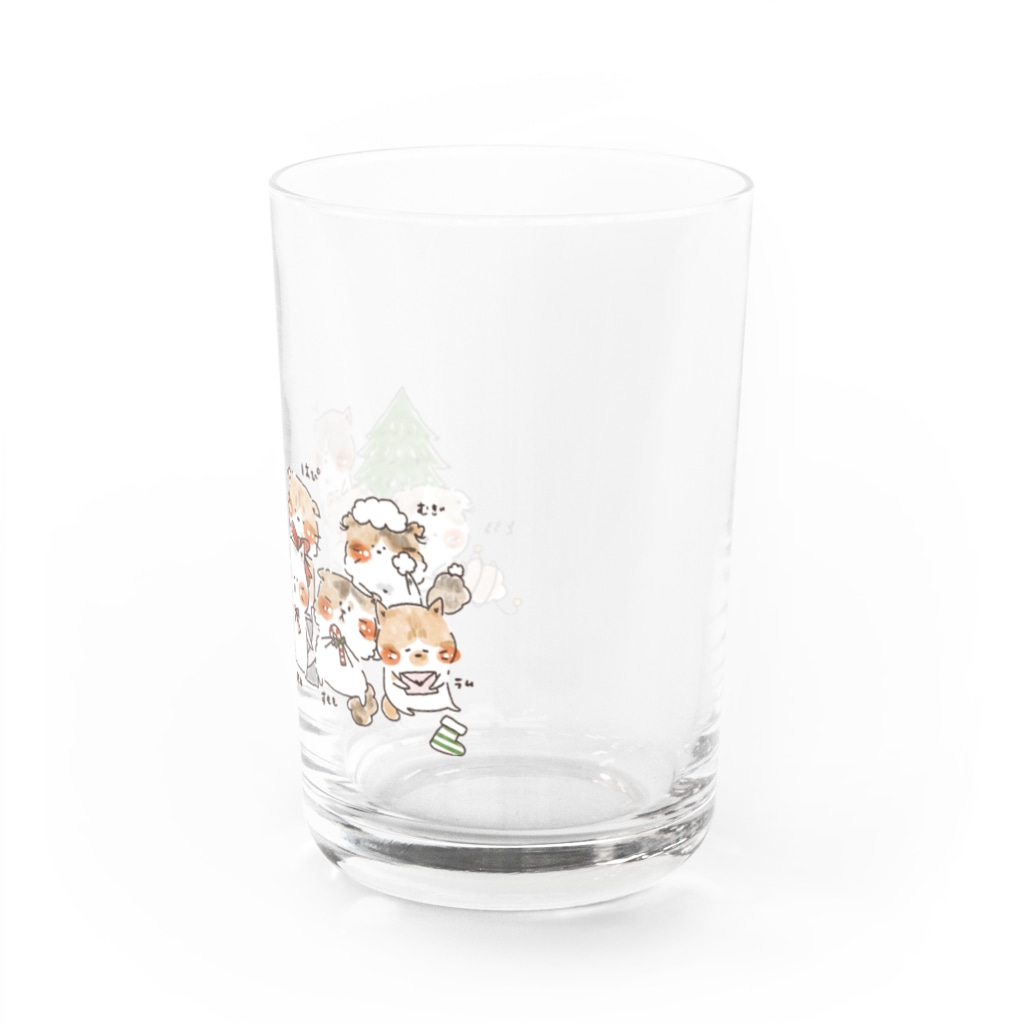 neko no onomatopéeのチームクリスマスツリー Water Glass :right