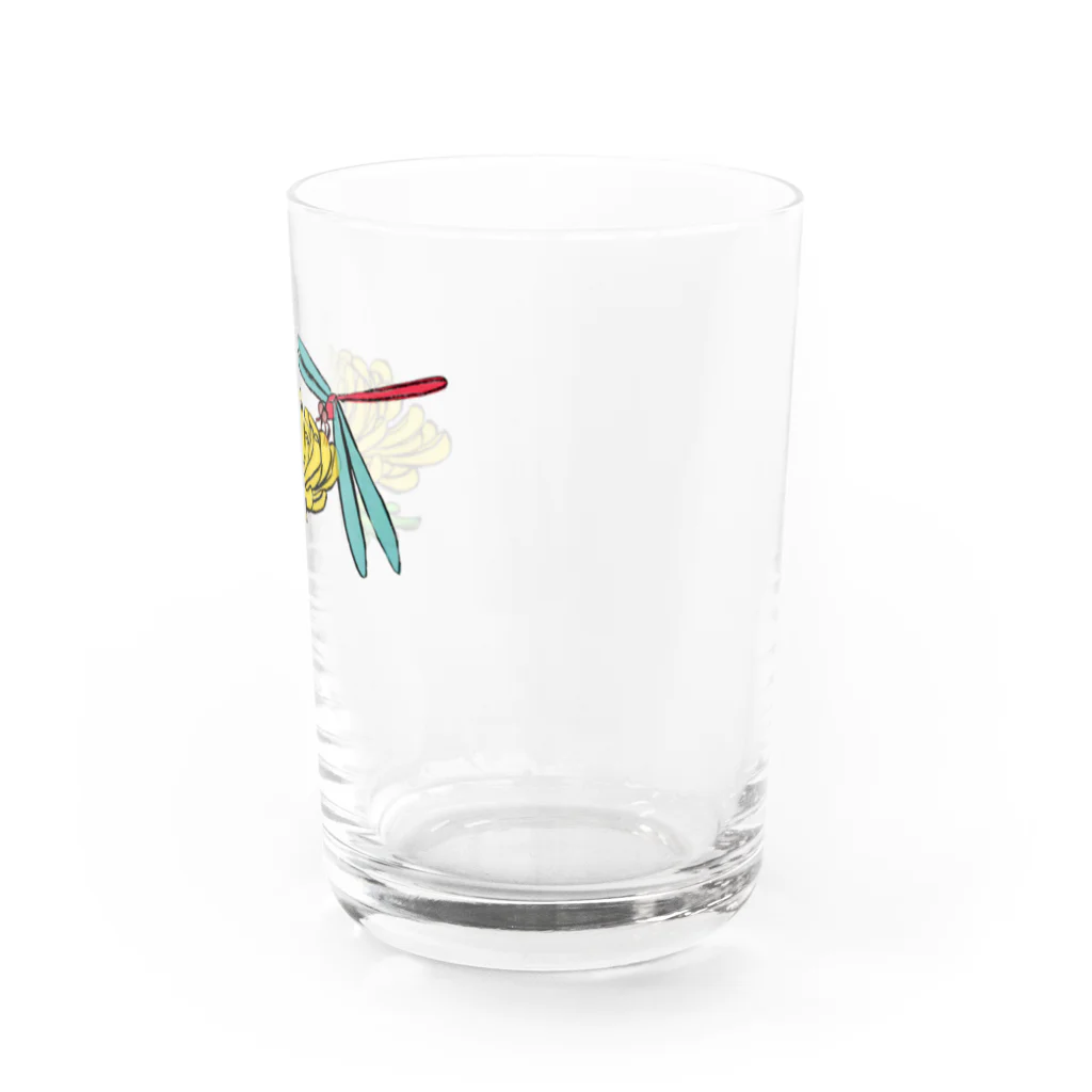 Spirit of 和の菊とトンボ Water Glass :right