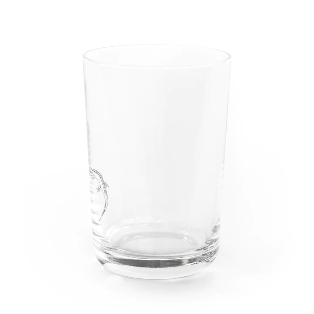 INOSTUDIOのワンポイントトカゲ Water Glass :right