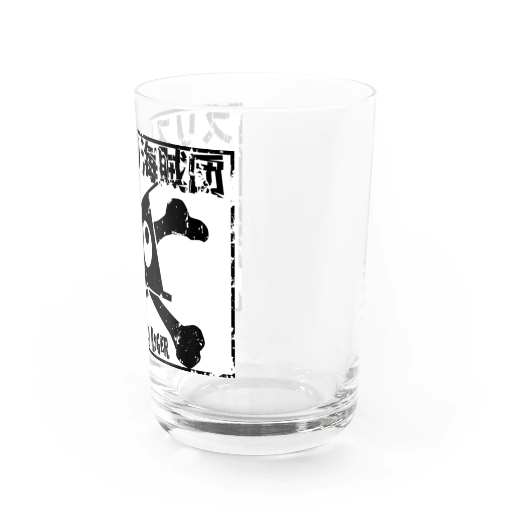 Ａ’ｚｗｏｒｋＳのスリスリ海賊団　海賊旗　ジョリジョリロジャー Water Glass :right