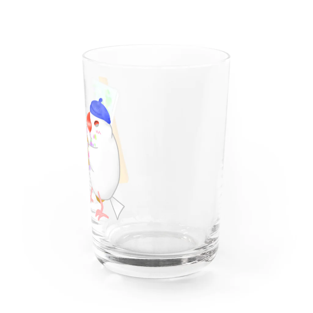 Lily bird（リリーバード）の芸術の秋文鳥 Water Glass :right