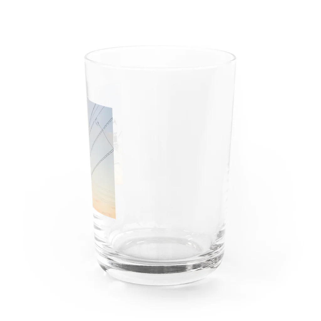 しろのいろいろしょっぷの電柱と月 Water Glass :right