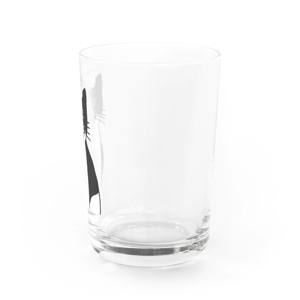 aiueoneko358のハチワレちゃんとシマエナガ Water Glass :right