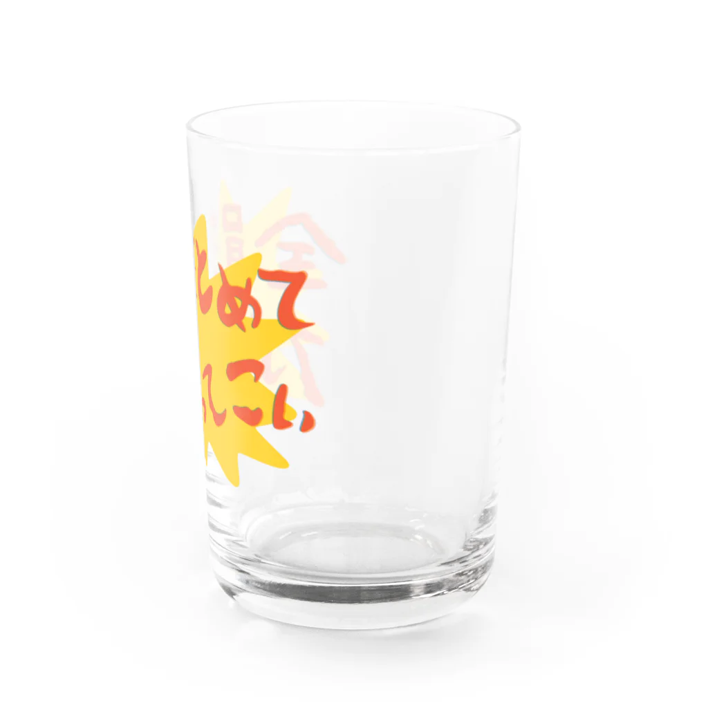 イエネコのケンカ売る Water Glass :right