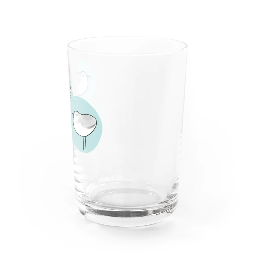 minatoriのミユビシギ（青） Water Glass :right