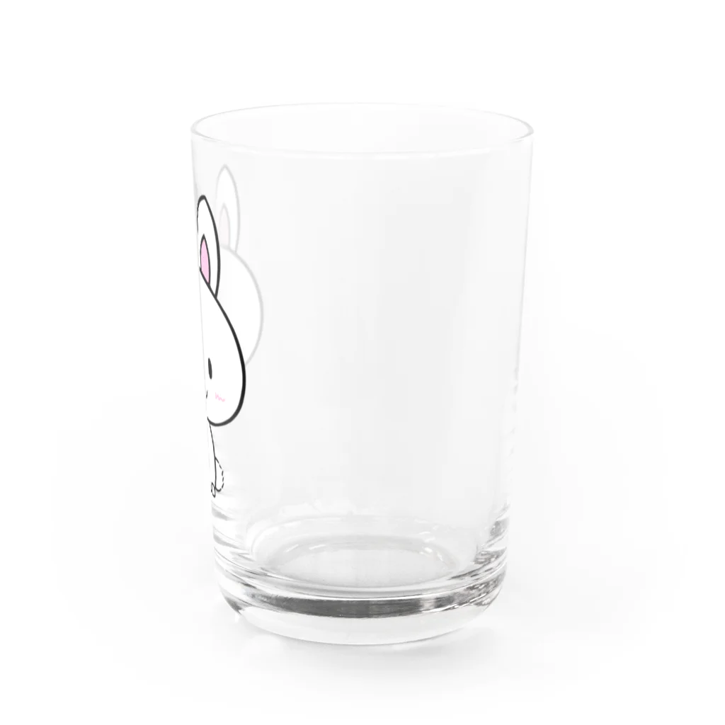 あああああの白い子うさぎ Water Glass :right